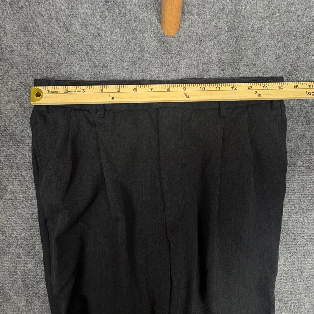 Brooks Brothers Mens 34x32 Pleated Wool Dress Pants Charcoal Black Cuffed Canada
